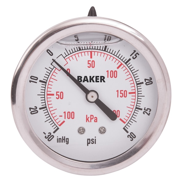 Baker Instruments AHNC-30 Pressure Gauge, 30"Hg-0-30 PSI AHNC-30 - main